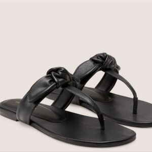 Stuart Weitzman Bandeau Leather Flat Sandals